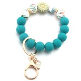 Sunflower Bracelet Silicone Bead Bag Pendant Bracelet Keychain
