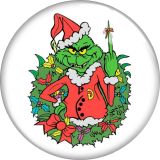 20MM 10pcs/lot Christmas Monster glass snap button charms