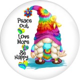 20MM 10Pcs/lot festival Print glass snaps buttons  DIY jewelry