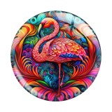 20MM 10pcs/lot animal Print glass snap button charms