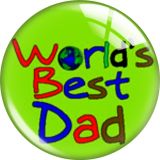 20MM 10pcs/lot best dad Cartoon  glass snap button charms