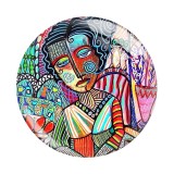 20MM 10pcs/lot Famous paintings Art lady Print glass snap button charms