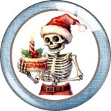 20MM 10pcs/lot Christmas Cartoon  glass snap button charms