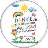 20MM 10pcs/lot Danke wachsen glass snap button charms