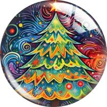 20MM 10pcs/lot Christmas Cartoon  glass snap button charms