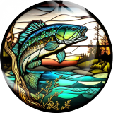 20MM 10Pcs/lot marine organism Print glass snap button charms