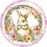 20MM 10Pcs/lot Rabbit Easter Print glass snap button charms