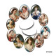 20MM 10pcs/lot Retro oil painting lady glass snap button charms
