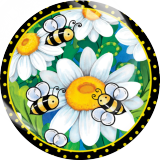 20MM 10Pcs/lot animal Print glass snap button charms