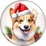 20MM 10pcs/lot Christmas Cartoon  glass snap button charms
