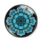 20MM 10pcs/lot Mandala Retro colored patterns Print glass snap button charms