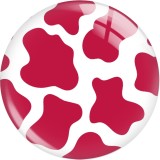 20MM 10pcs/lot Cow stripes  Print glass snap button charms