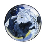 20MM 10pcs/lot animal Print glass snap button charms