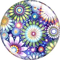 20MM 10pcs/lot flower Cartoon  glass snap button charms