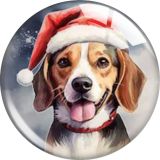 20MM 10pcs/lot Christmas Cartoon  glass snap button charms