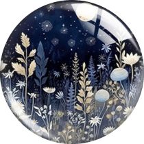 20MM 10pcs/lot Moon scenery Cartoon  glass snap button charms