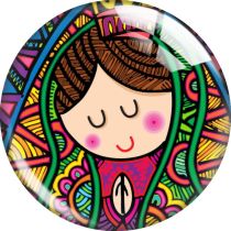 20MM 10pcs/lot Maria Blessed you Faith glass snap button charms