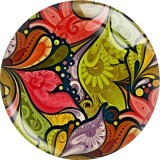 20MM 10Pcs/lot design Print glass snap button charms