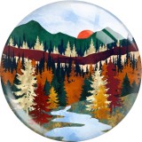 20MM 10Pcs/lot views star moon glass snap button charms