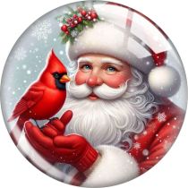 20MM 10pcs/lot Christmas Snowman Cartoon  glass snap button charms