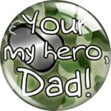 20MM 10pcs/lot best dad Cartoon  glass snap button charms