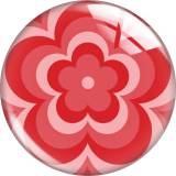 20MM 10pcs/lot Colorful flowers glass snap button charms