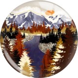 20MM 10Pcs/lot views star moon glass snap button charms