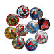 20MM 10Pcs/lot rosefinch Print glass snap button charms