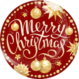 20MM 10Pcs/lot Christmas Print glass snap button charms