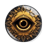 20MM 10pcs/lot eye Print glass snap button charms