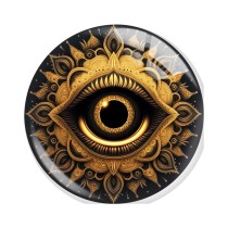 20MM 10pcs/lot eye Print glass snap button charms
