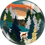 20MM 10Pcs/lot views star moon glass snap button charms