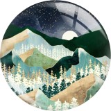 20MM 10Pcs/lot views star moon glass snap button charms