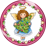 20MM 10Pcs/lot Christmas Print glass snap button charms