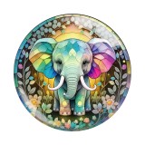 20MM 10pcs/lot animal Print glass snap button charms
