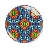 20MM 10pcs/lot Mandala Retro colored patterns Print glass snap button charms