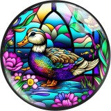 20MM 10Pcs/lot  animal Print glass snaps buttons  DIY jewelry