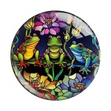 20MM 10pcs/lot animal Print glass snap button charms