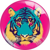 20MM 10pcs/lot tiger Print glass snap button charms