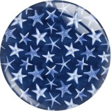 20MM 10Pcs/lot Baseball Starry Sky Print glass snaps buttons  DIY jewelry