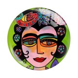 20MM 10pcs/lot Famous paintings Art lady Print glass snap button charms