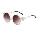 Fashionable round frame sunscreen sunglasses
