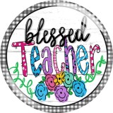 20MM 10Pcs/lot Nurse teacher Print glass snaps buttons  DIY jewelry