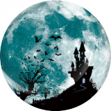 20MM 10Pcs/lot Lunar reflection Print glass snap button charms