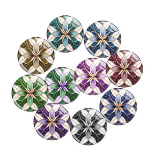 20MM 10Pcs/lot figure glass snap button charms