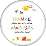 20MM 10pcs/lot Danke wachsen glass snap button charms