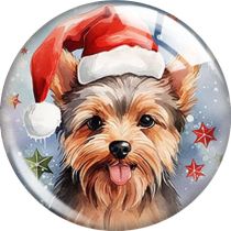 20MM 10pcs/lot Christmas Cartoon  glass snap button charms