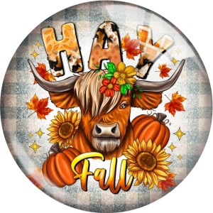 20MM 10Pcs/lot Thanksgiving  Print glass snaps buttons  DIY jewelry
