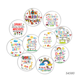 20MM 10pcs/lot Danke wachsen glass snap button charms