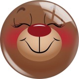 20MM 10Pcs/lot Christmas cartoon Print glass snaps buttons  DIY jewelry